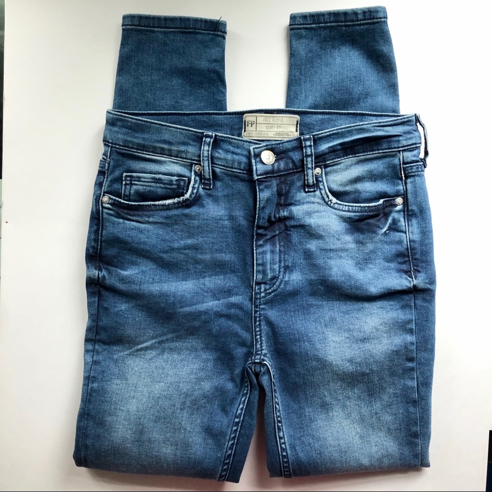 Free People Distressed Skinny Jeans